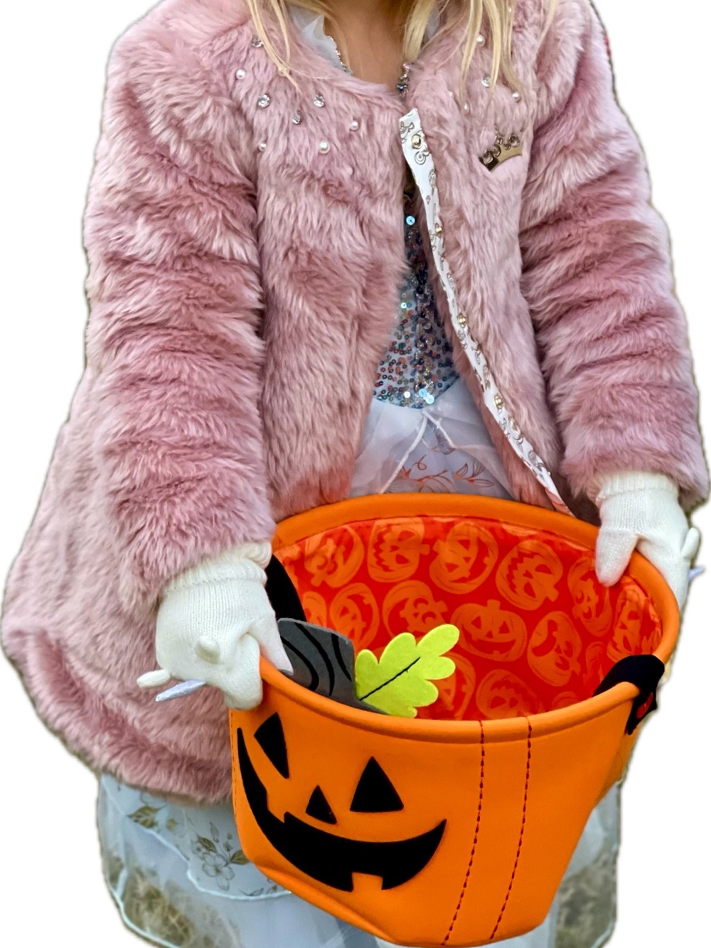 Disney Store Princess Kids Blush Pink Faux Fur Coat